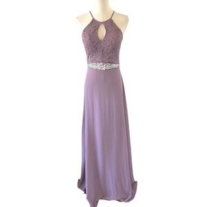 Windsor Lavander Lace Y2K Prom Dress Size S Fairy Chiffon Embellished  Glam